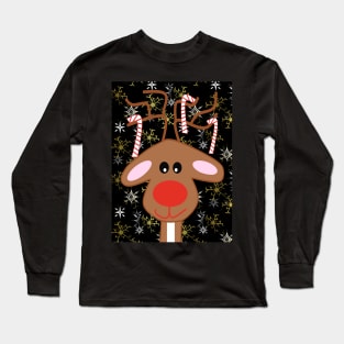 Red Nose Reindeer Christmas Long Sleeve T-Shirt